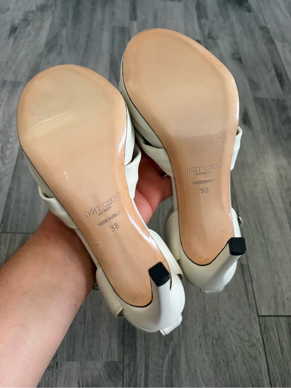 Jimmy Choo Women's Ivory Bridal Rosie 120 Leather Sandals Shoes Size 38 EU - Picture 11 of 11